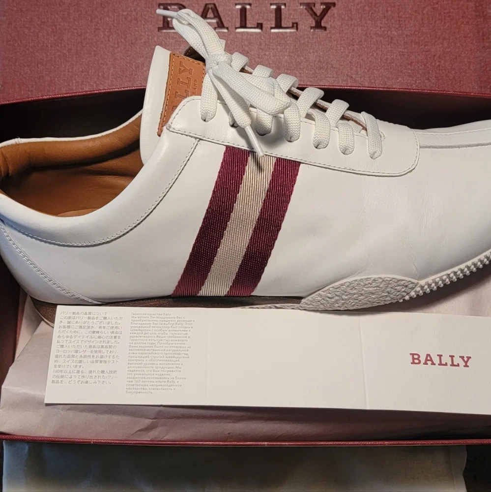 Bally Frenz Men's White Leather Sneakers Sneakers Size 13 US/46 EU USED w/BOX - Picture 16 of 16